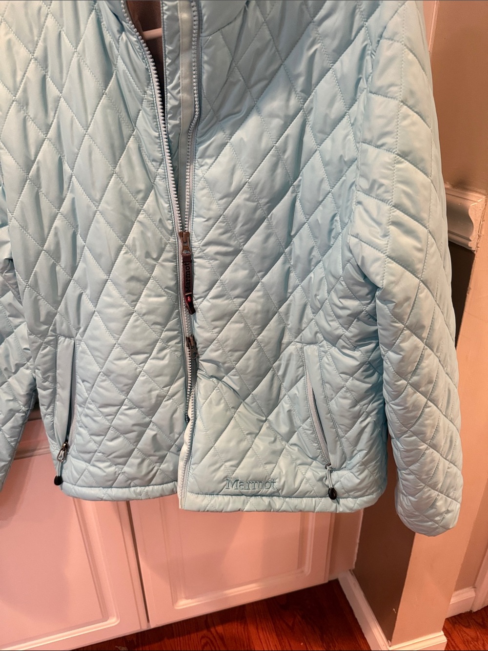 Marmot Light Blue Quilted Puffer Jacket - Picture 2 of 6
